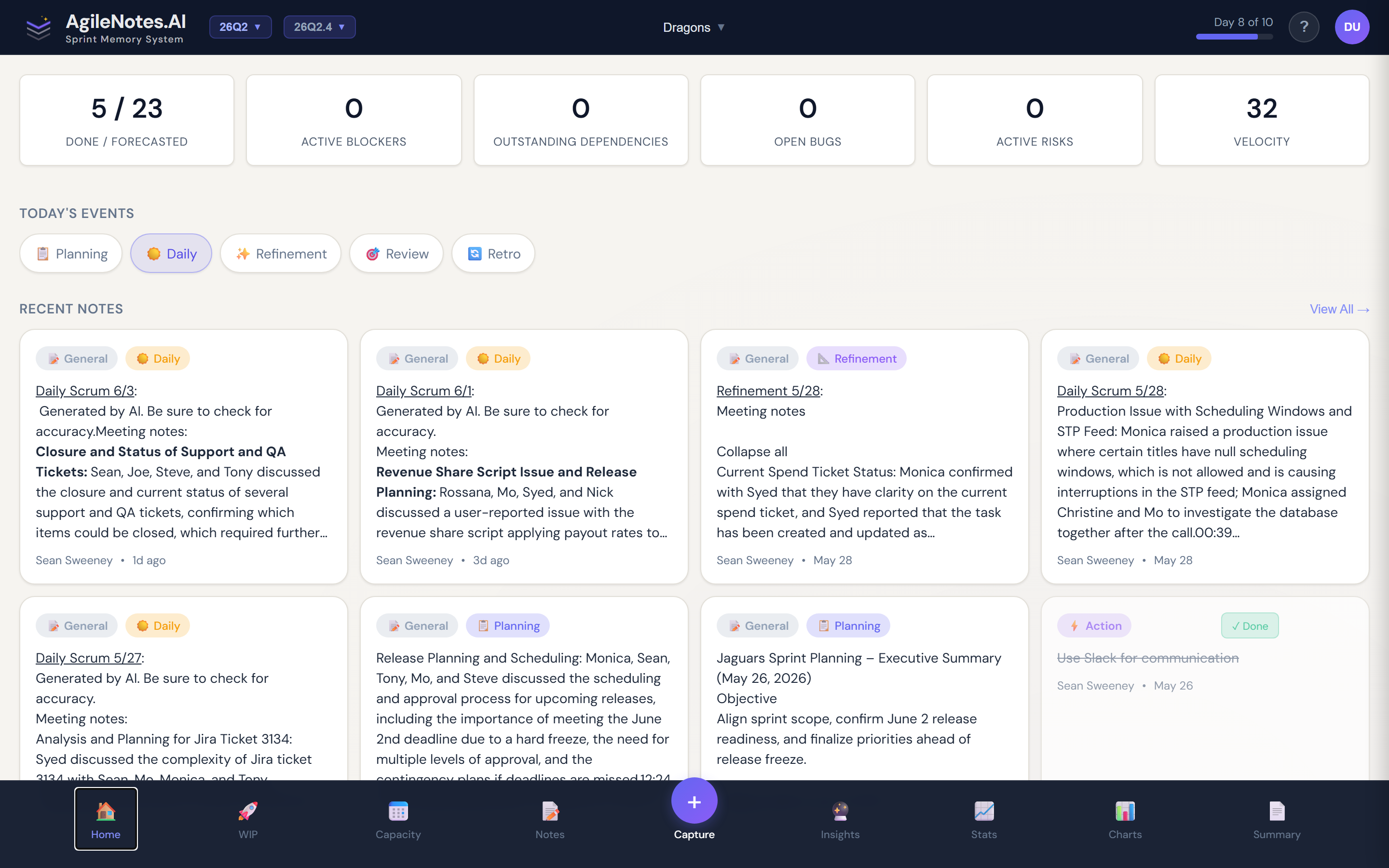 A first look at the Dashboard
